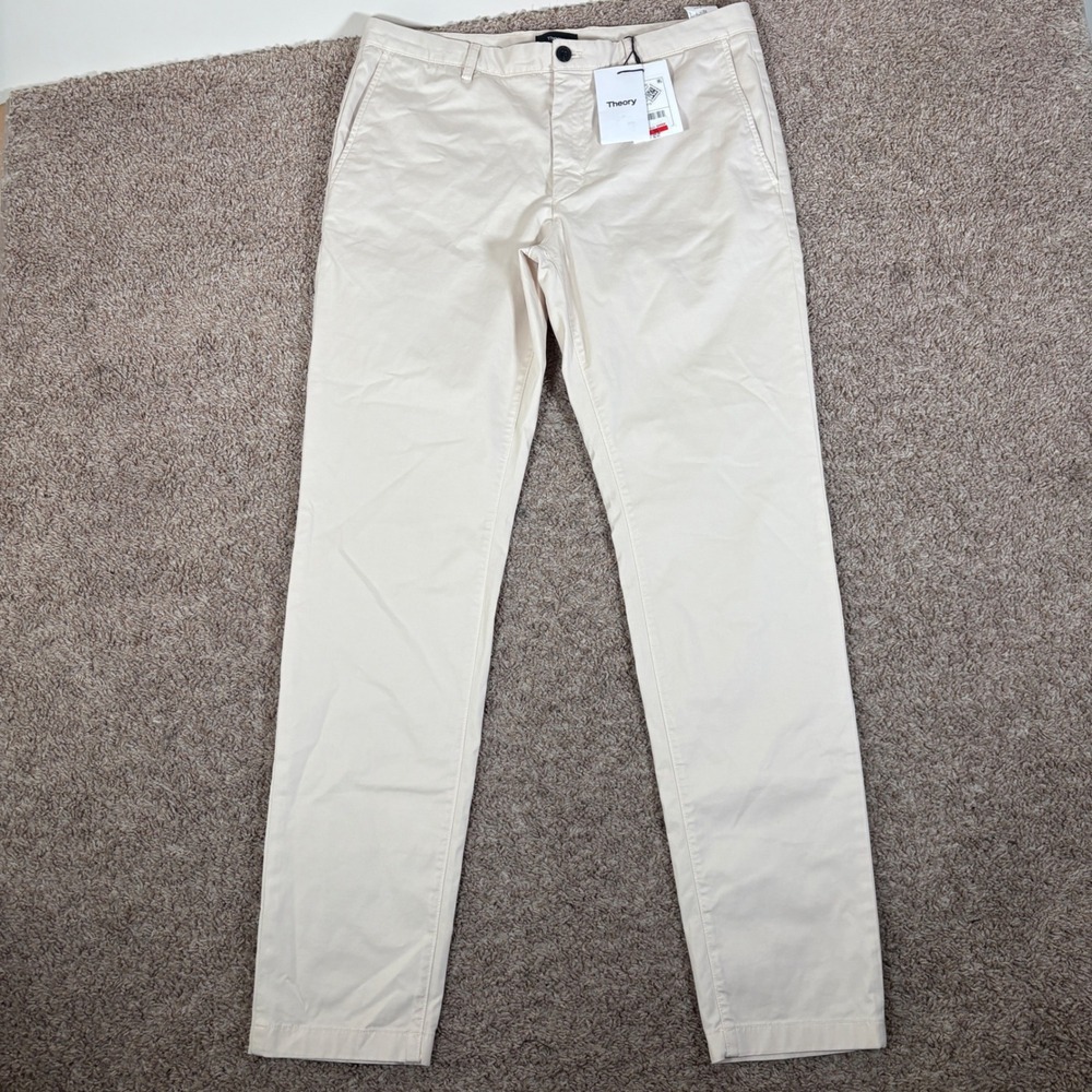 Theory Mens Zaine GD Patton Plus Sand Beige Chino Pants 34 N0274215 New